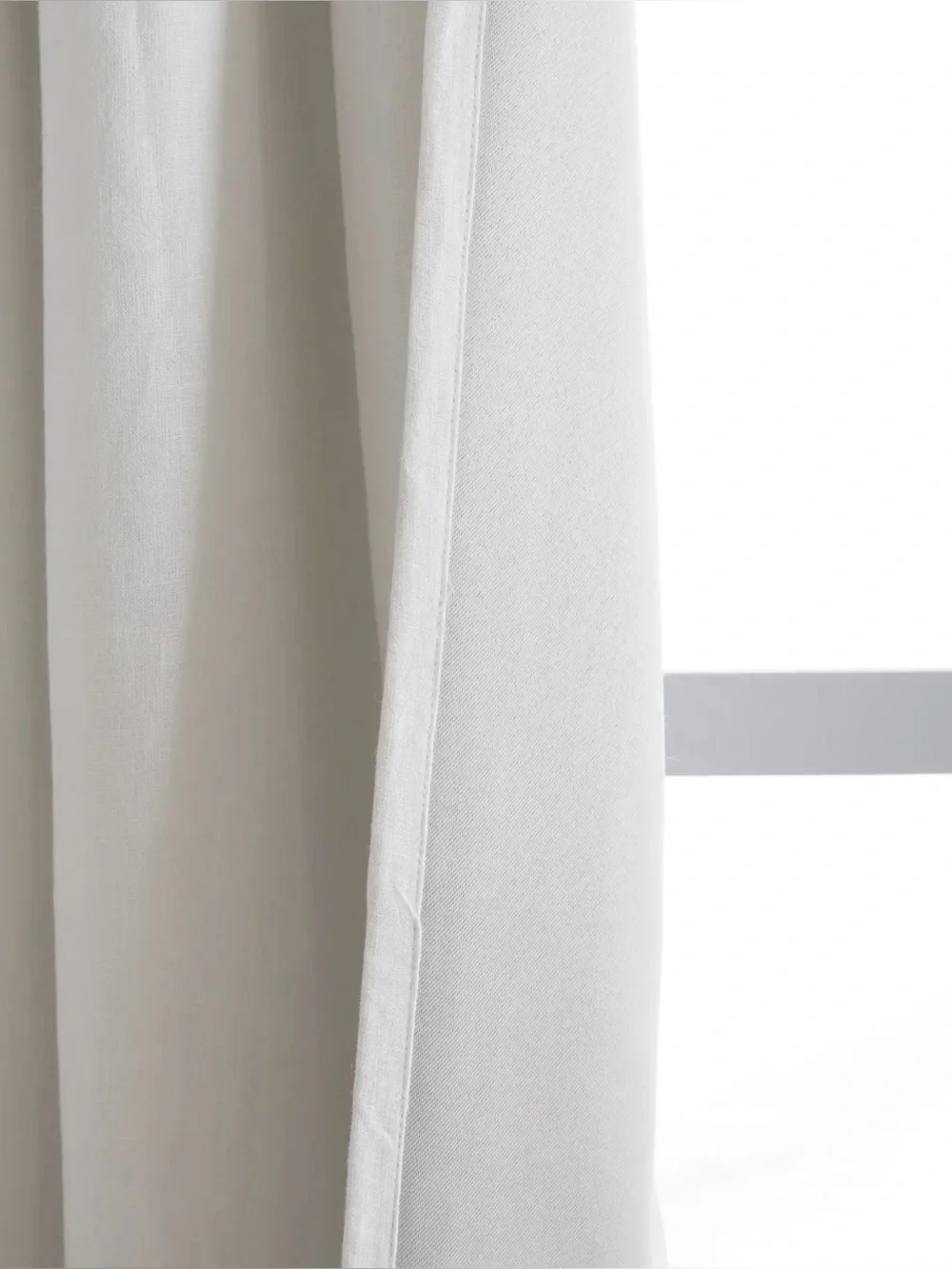 NWOT 48x84 European Linen Room Darkening Curtain Panel in White - Each Panel $92